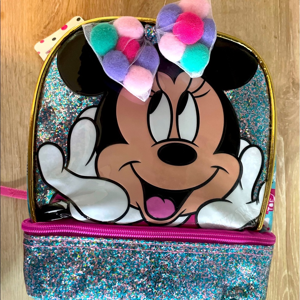 NWT Minnie Mouse insulated Cooler Lunchbox + FREE Bracelet